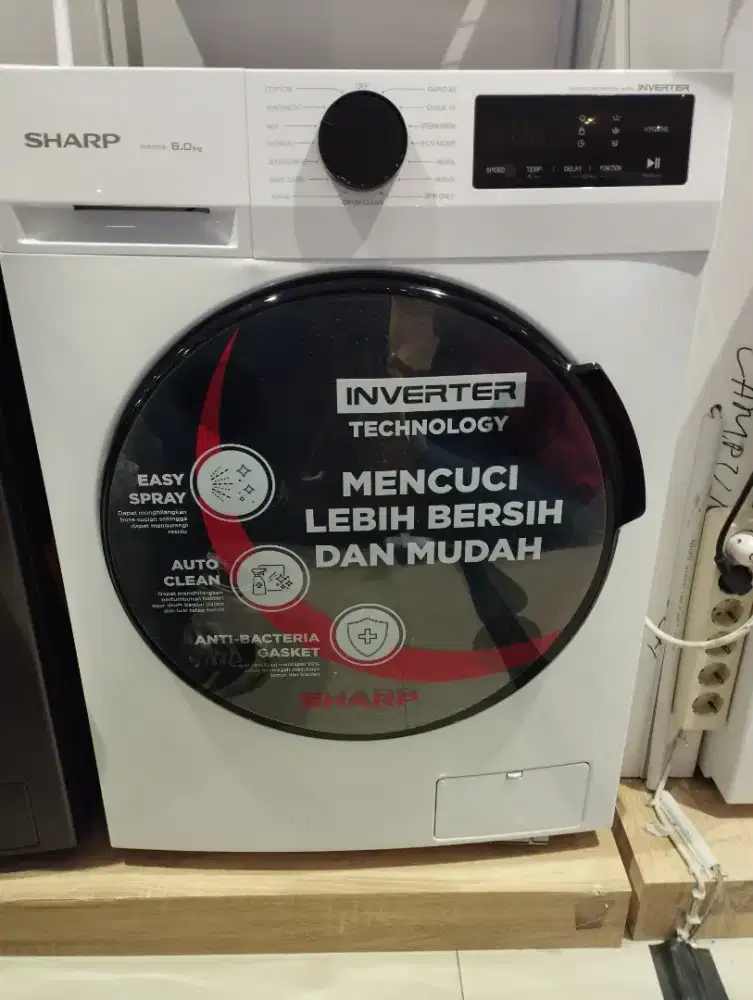 MESIN CUCI SHARP 8KG FRONT LOADING ES-FL1480MWX