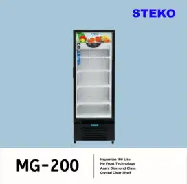 Jual STEKO MG 200 Showcase Cooler 180L kulkas garansi panjang like new