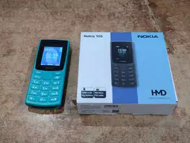 Feature Phone Nokia 105 2023 Cyan Dual Sim Fullset Second Like New Gan