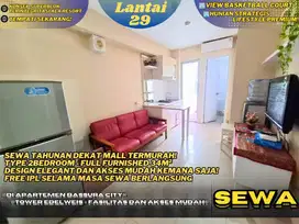 Disewakan Apartemen Termurah! Type 2BR Furnished Lengkap Bassura City