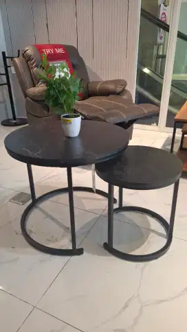 COFFEE TABLE SET MOTIF MARBEL MURAH