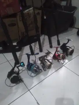 5 set alat pancing, kondisi baik