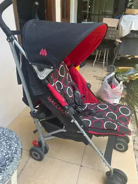 stroller Maclaren bekas rasa baru lengkap kardus