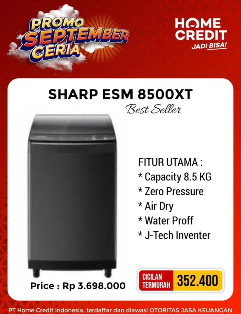 Mesin cuci Sharp Cicilan 0%