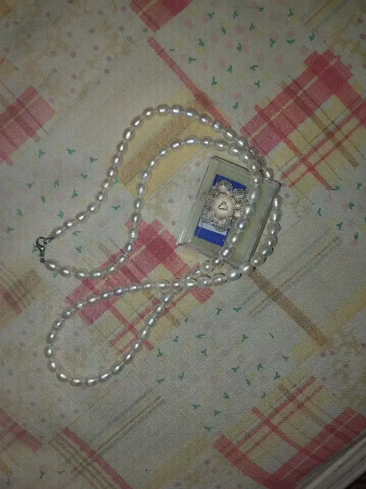 Kalung Mutiara Bali + Bros Perak bali