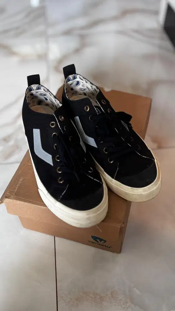 Fs Sepatu Ventela Original Reborn Black Reflective