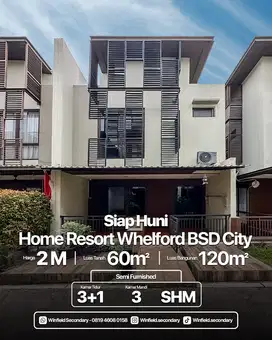 Rumah Semi Furnished Siap Huni di Cluster Whelford BSD (Jual/Sewa)