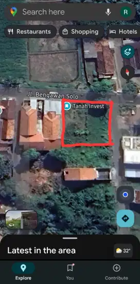 Dijual tanah 0 jalan  bengawan Solo kota Probolinggo