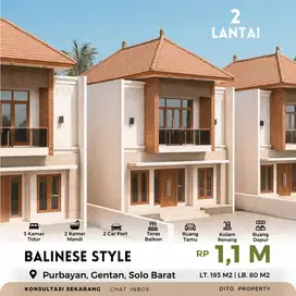 Rumah Sultan 2Lt & Luas, Arsitektur Etnic Bali,  di Kota Solo Barat