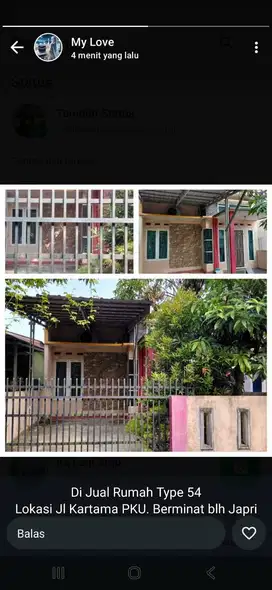 Rumah Hunian keluarga dekat bandara dan kampus uir