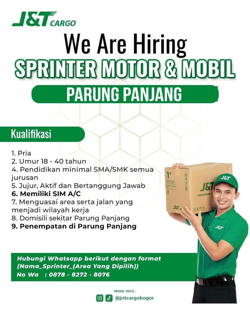Lowongan kurir paket