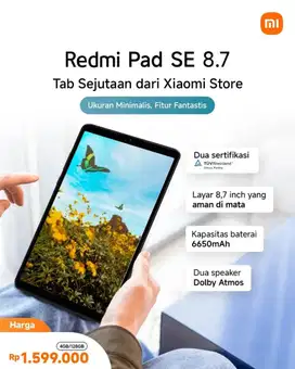Xiaomi Redmi Pas Se 8,7” Baterai 6650mAh harga 1 jutaan