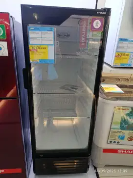 Showcase sharp SCH-210FS 200L cicilan tanpa DP bunga 0%