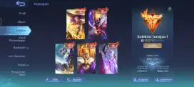 Akun Mobile Legend murmer (Skin600++)