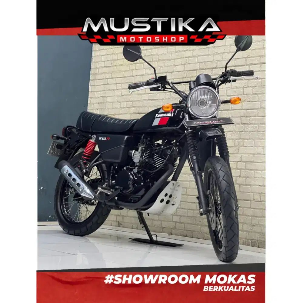 Odo 10rb Istimewa!!Kawasaki W175 TR Pmk 2021 Black Plat Jatim-Mustika