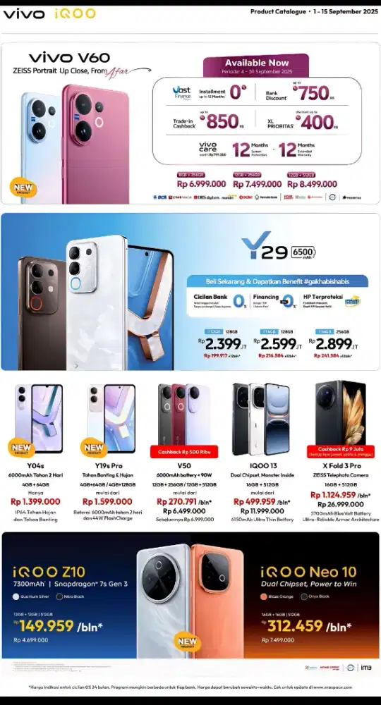 Cash / Credit Vivo V60 tanpa dp
