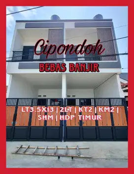 I Dijual rumah baru siap huni murah bebas banjir area cipondoh