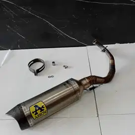 Knalpot Arrow Thunder Slip-On 54 mm + Midpipe WRC –ZX-25R