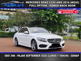 PAJAK=09-2026 Bunga=5% Odo=34k Mercedes Benz C 250 AMG 2016 FULL OPT