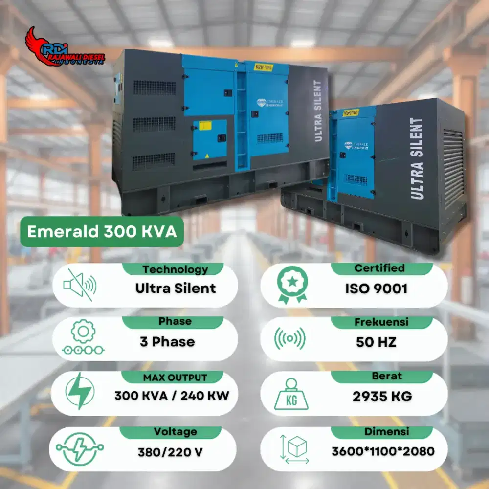 Genset Ultra Silent Emerald 300 Kva