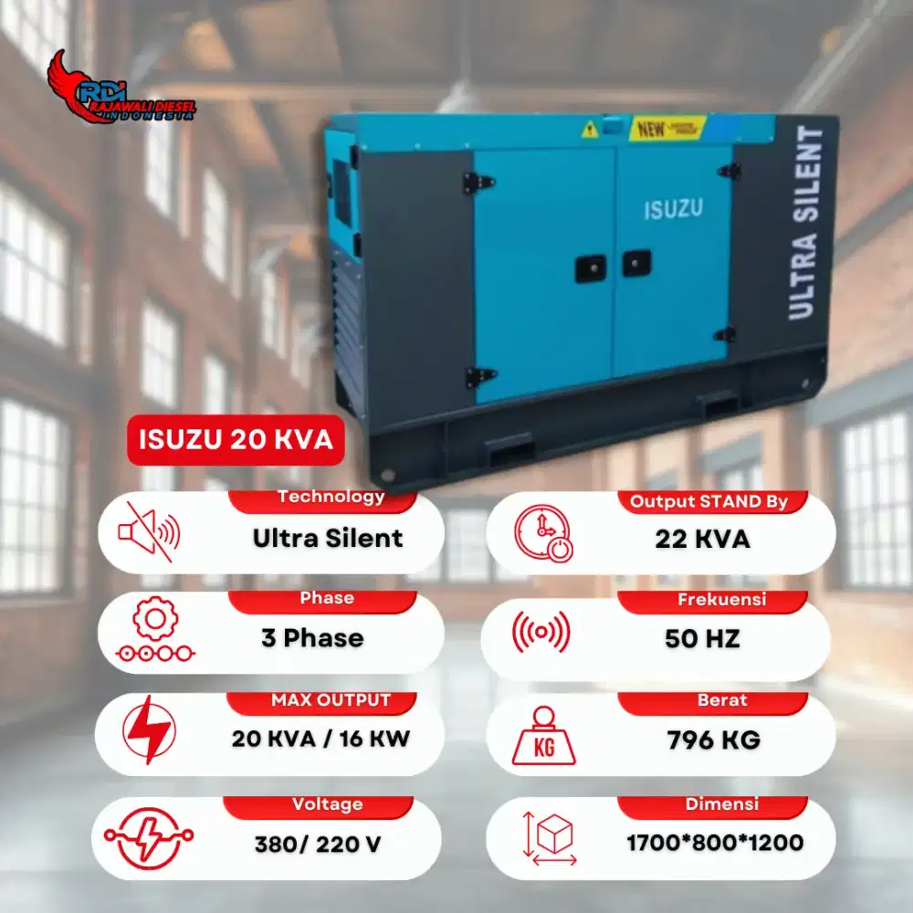 Genset Ultra Silent isuzu 20 kva