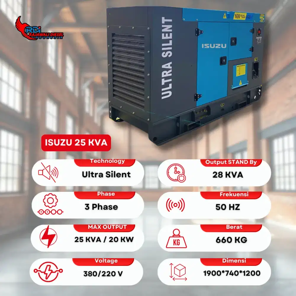 Genset Ultra Silent isuzu 25 kva