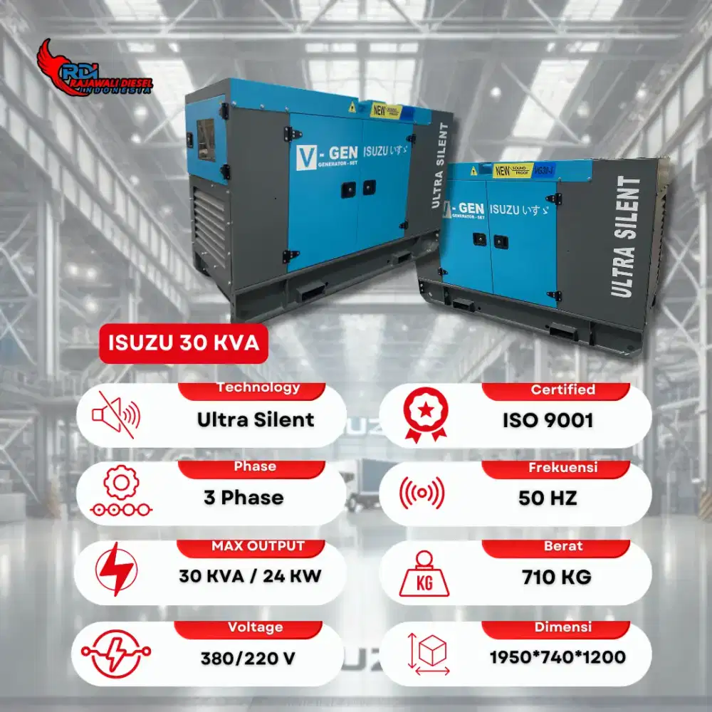 Genset Ultra Silent isuzu 30 kva