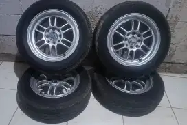 Velg R14 RPF1 dan Ban 175/65 R14 Like New 98%