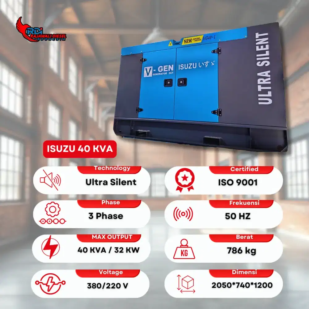 Genset Ultra Silent isuzu 40 kva