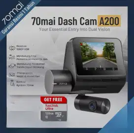 70mai Dash Cam A200 hardwire memory sandisk 128gb