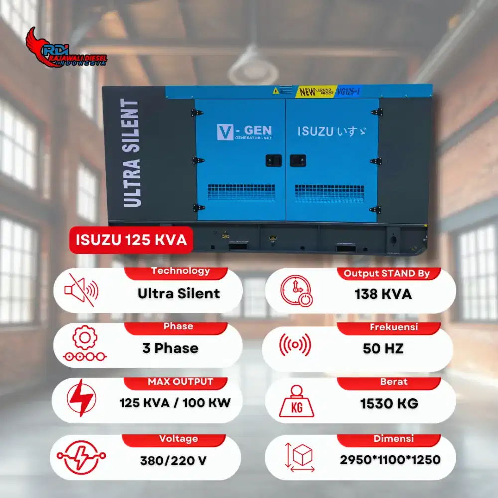 Genset Ultra Silent isuzu 125 kva
