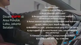Dicari Supir Pribadi di Area Pondok Labu, Jakarta Selatan