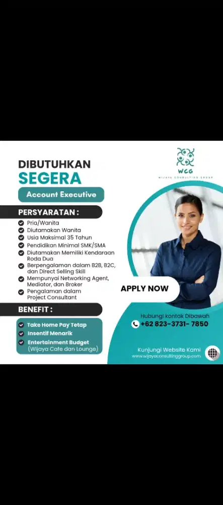 DICARI LOWONGAN SALES (EX. MOBIL, AGENT PROPERTY, BROKER)