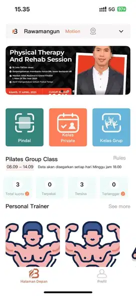 Member Pilates di Motion Pilates (2bulan)