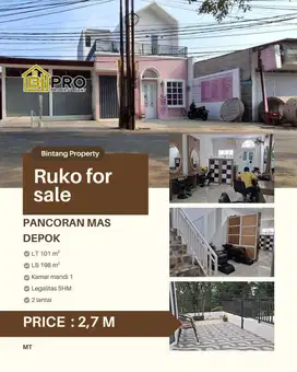 Ruko butik plus salon gandeng di pancoran mas depok free perlengkapan