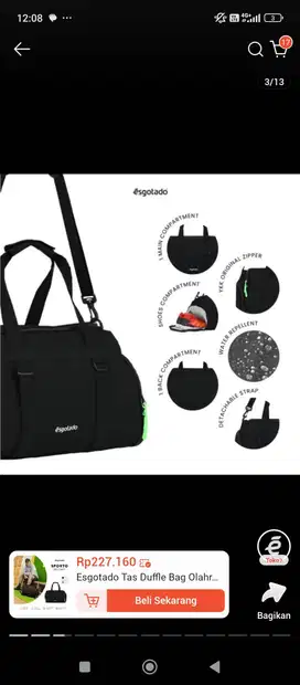 Tas sport esgotado