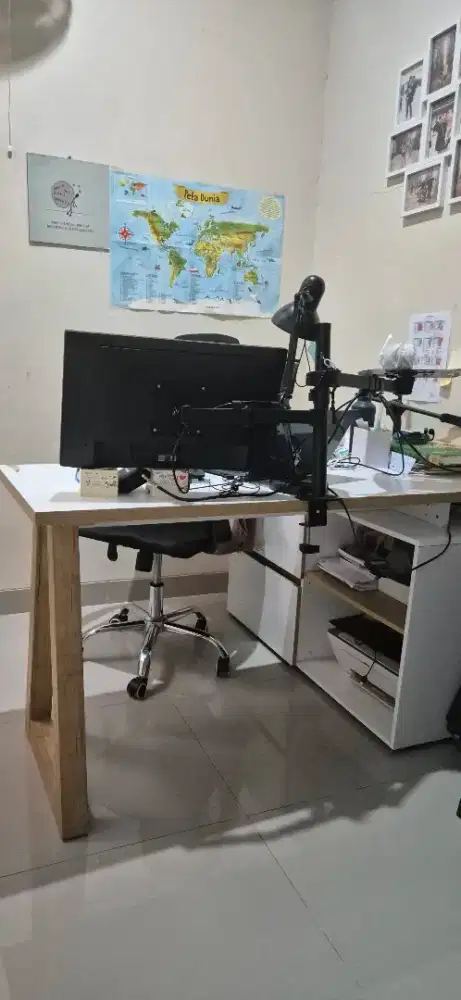 Jual meja kerja meja belajar sudut minimalis