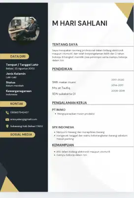 Info lowongan pekerjaan