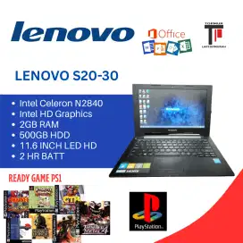 Laptop lenovo s20-30 slim ringan 12 inch siap pakai