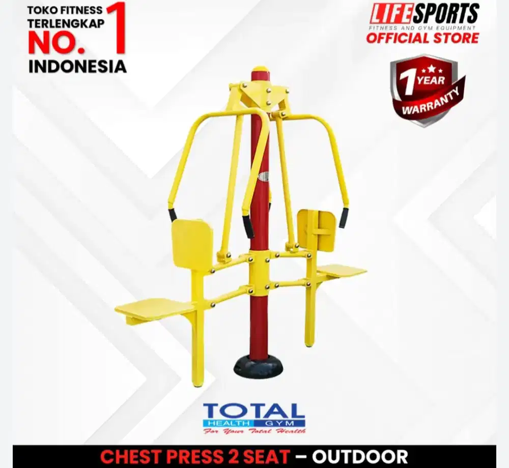 Chest Press 2 Seat Alat Fitness Outdoor