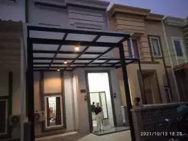 Tempahan kanopi atap kaca tempred kabus