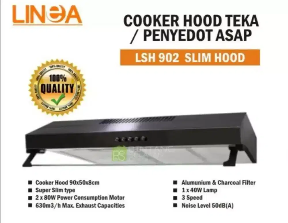 COOKER HOOD LINEA LSH 902 SECOND 700.000 NEGO SAMPAI JADI
