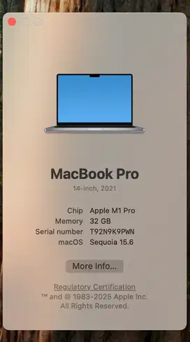 Macbook Pro 14 Inchi 32GB