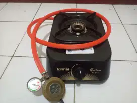 Kompor gas Rinnai 1 tungku + selang regulator