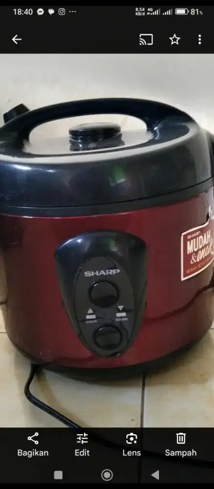 Rice cooker merk Sharp