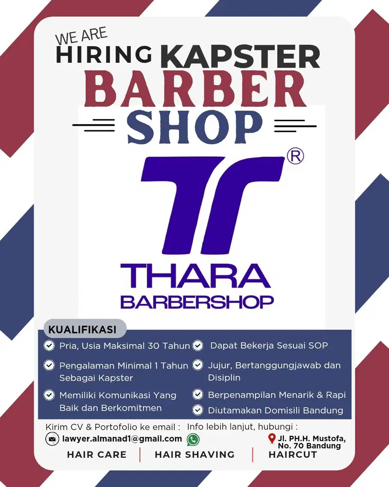 Lowong Kerja Untuk Barberman Kapster atau Tukang cukur Rambut