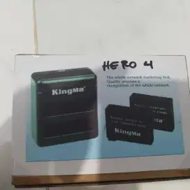 BATTERRY GOPRO KINGMA HERO 4DOUBLE CHARGER +2 PCS BATERRY