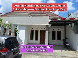RUMAH KONTRAKAN MAGUWO STADION JOGJA BAY 3KT DALAM CLUSTER 28JT NETT