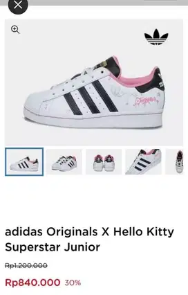 Sepatu adidas original x Hello kitty superstar junior