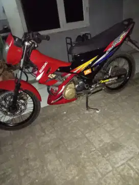 Jual satria fu 150 scd velek jari karbu PE 28 kenalpot ckd baru beli